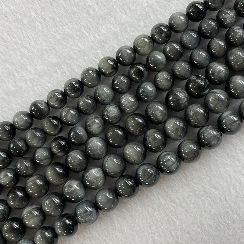 AAAA Natürliche Eagle Eye Falcon Auge Stein Perlen Für Schmuck Machen Diy 4/6/8/10/mm Runde Spacer Perlen Armbänder Zubehör 15'' – Detail 3