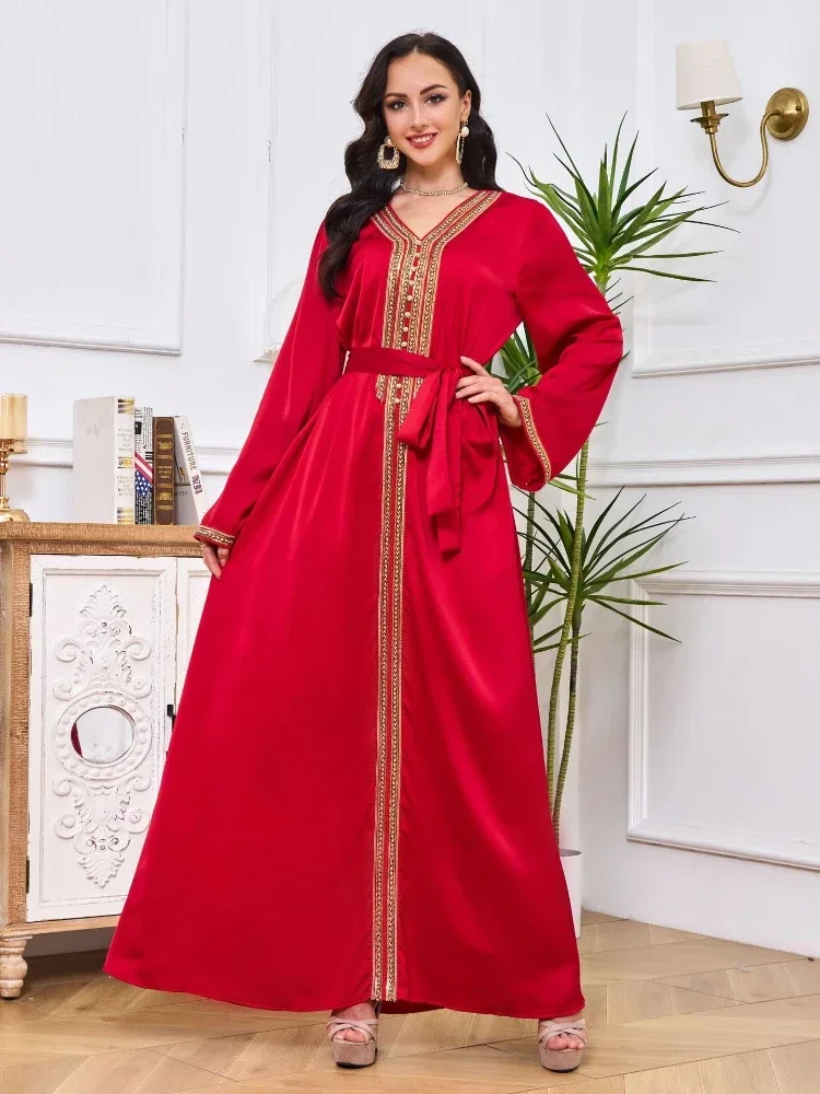 Caftan Dresses Arab Morocco Eid Muslim Dress Party Abaya Women Abayas Dubai Kaftan Ramadan Vestidos Jalabiya Elegant Vestidos