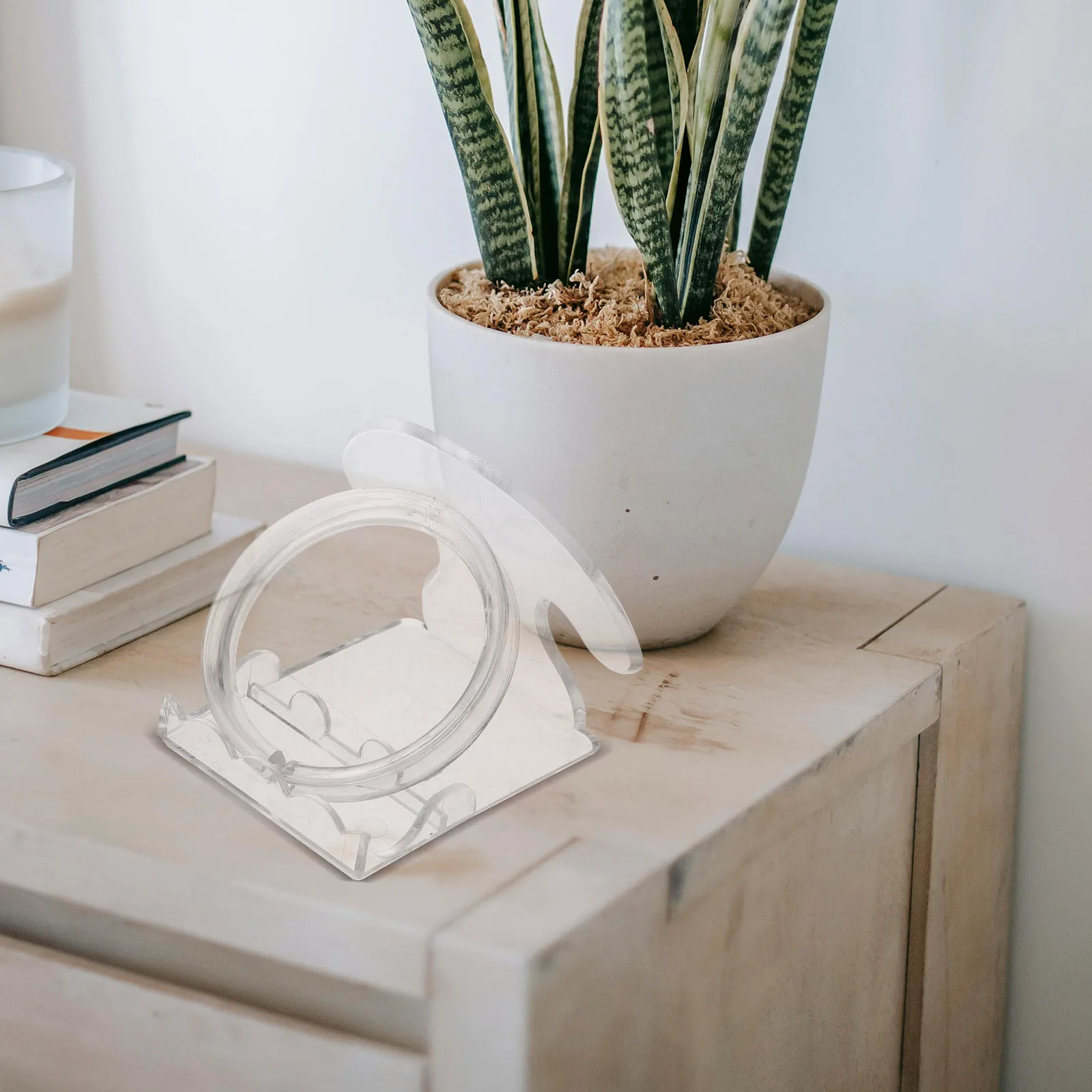 10 مجموعات من حامل عرض الأساور البلاستيكي الشفاف منظم المجوهرات رف تخزين قوي لسطح المكتب لمتجر حامل معصمه المنزلي #3