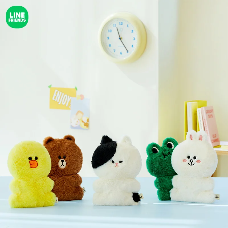 LINE FRIENDS Original Kawaii BROWN CONY SALLY Anime Plush Doll Ornament Pendant Children Stuffed Animal Plushie Pillow Gift Toys