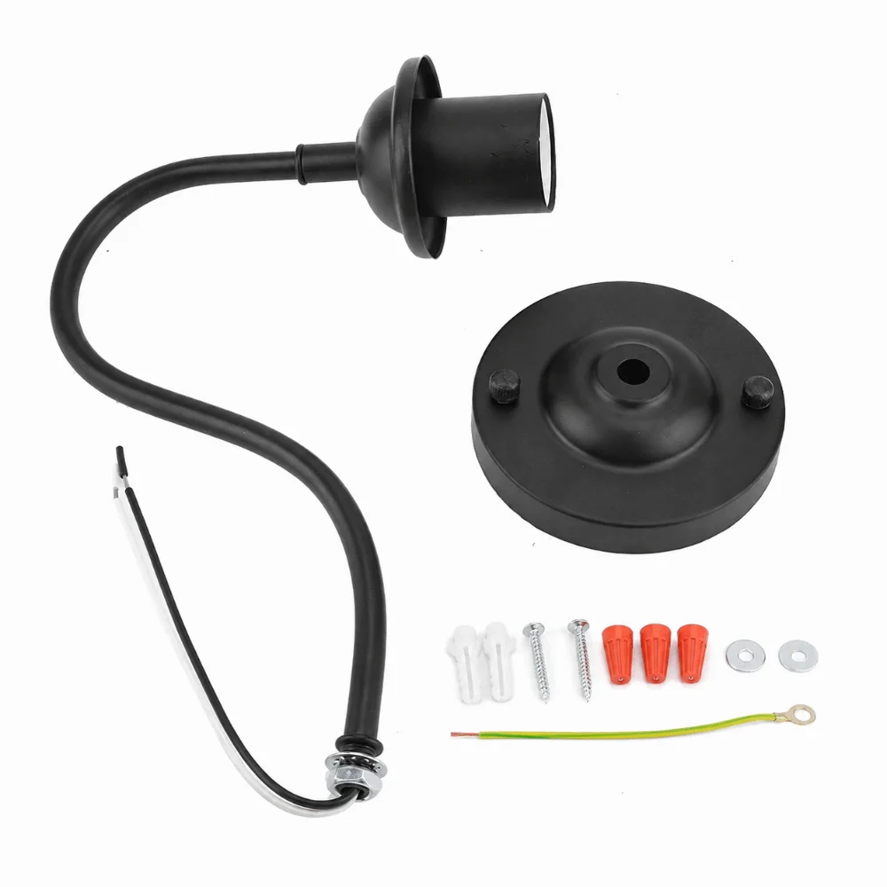 

Rustic AC 110-220V Wall Sconce Industrial Black Wall Lamp E27 Iron Wall Light Living Room