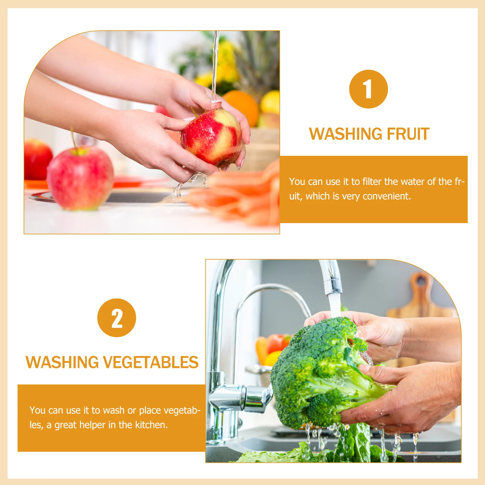 

Double Layer Kitchen Colander Bowl Fruit Vegetable Strainer Drain With Handle Washing Pasta Lettuce Salad Rice Detachable