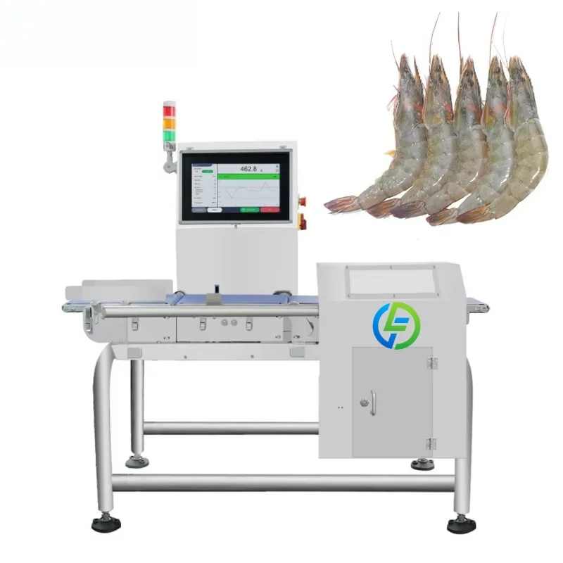 Seafood Rice Flour Food Checkweigher with Touch Screen Display SUS304 Material Customized