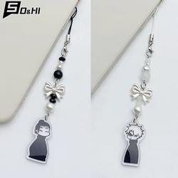 Anime Jujutsu Keychain Cosplay Geto Suguru Satoru Gojo Matching JJK Phone Charm Accessory Pendant Keyring Bag Decoration Jewelry