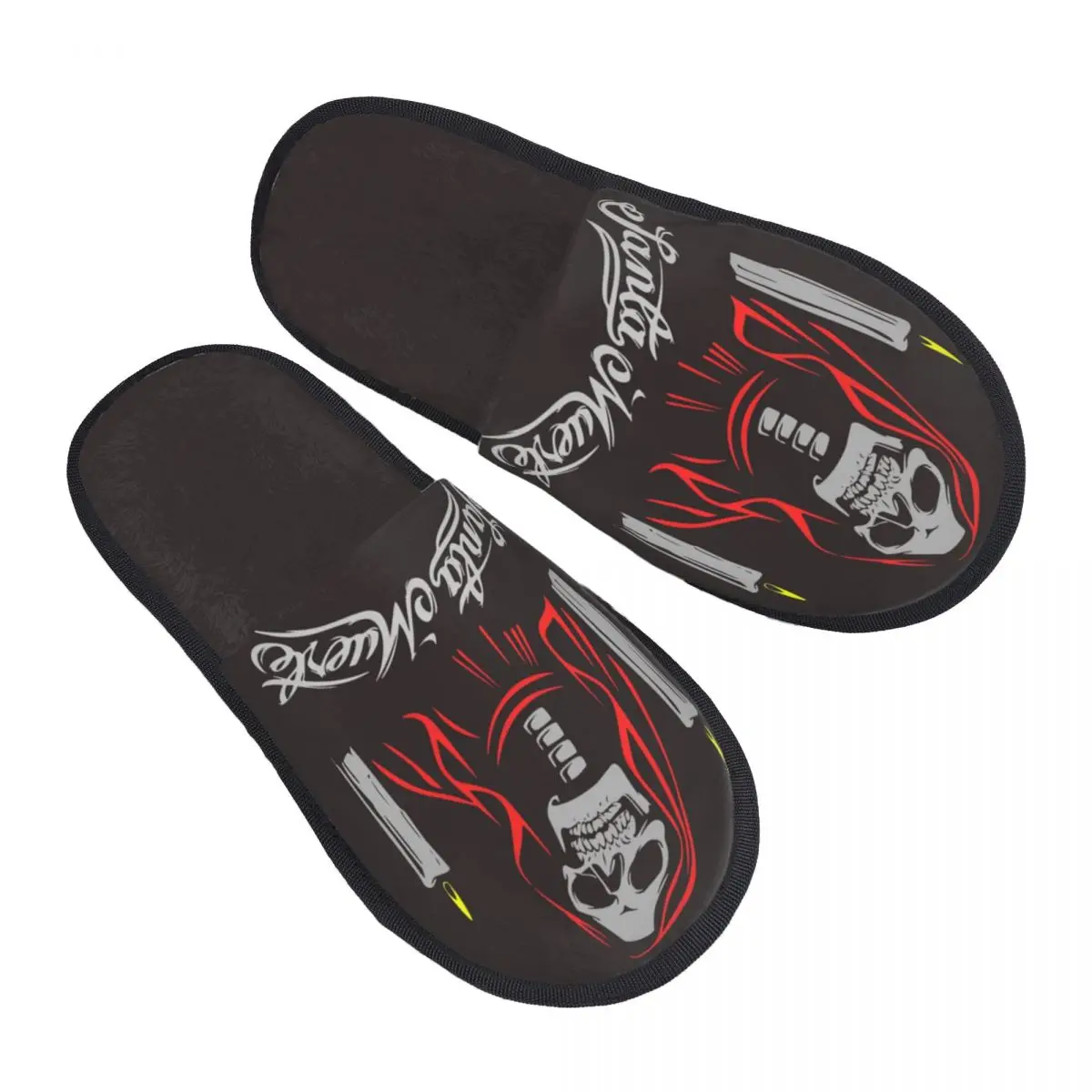 

Custom Print Women Santa Muerte Holly Nurse House Slippers Soft Warm Memory Foam Fluffy Slipper Indoor Outdoor Shoes