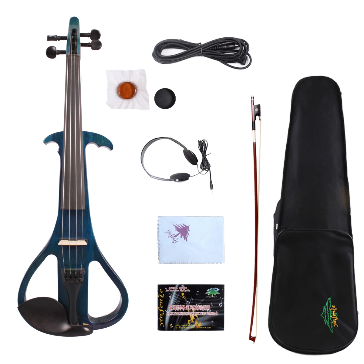 

New Advanced big jack Electric Violin Silent 4/4 Free Case+Bow Nice Tone #EV3