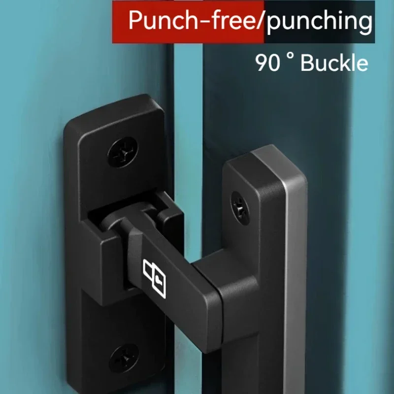 قفل الباب 90/180 درجة الحظيرة الترباس يلقي الفولاذ المقاوم للصدأ هوك مزلاج نافذة أقفال خزانة سهلة التركيب مزلاج انزلاق بوابة الأجهزة #4