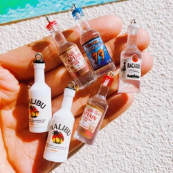 10Pcs Drinking  Wine White Bottle Charms for Pendant Jewelry Making Supplies Keychain Necklace Earrings DIY Findings Accessories