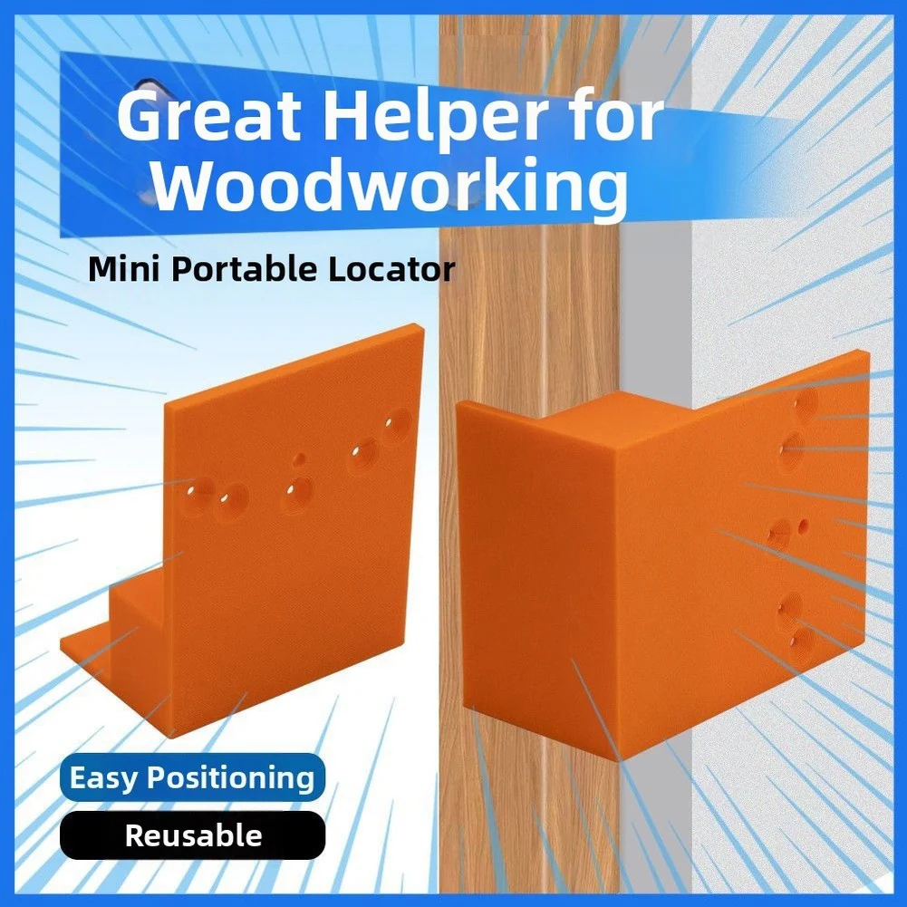 Precision Closet Side Positioning Clips For Closet Door Hinge Installation Fixed Size Step Design Woodworking Aid
