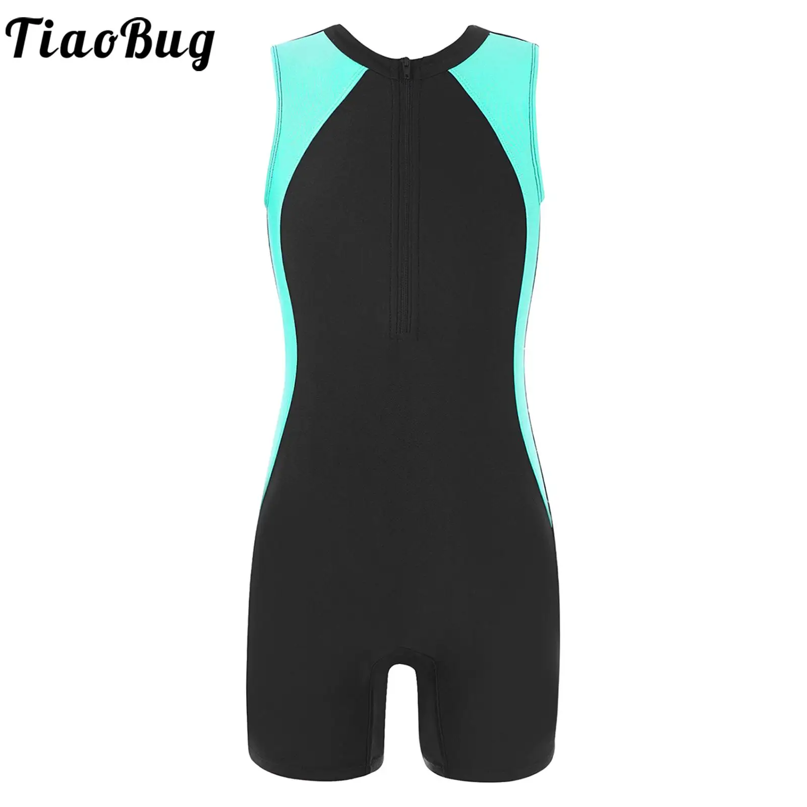 3 Color Kids Girls Swimsuit Fashion One Piece Jumpsuit Patchwork Color Bathing Pool Beach Surf Swimming Wear for Children