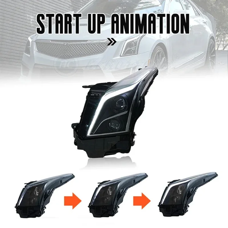 

Factory Hot Selling HCMOTIONZ factory LED head lights assembly DRL Start UP Animation ATS ATS-L 2013-2019 front light For