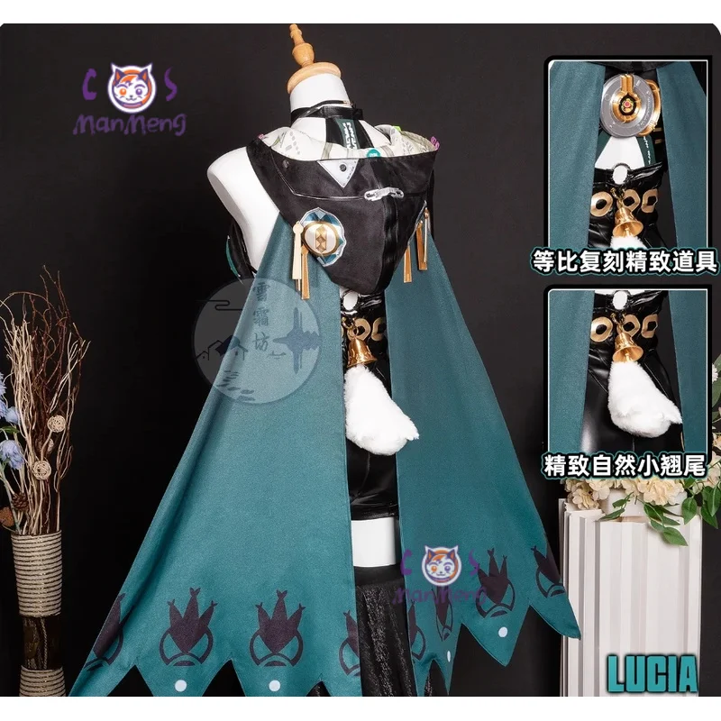 أزياء لعبة Zenless Zone Zero Lucia Elowen التأثيرية الجديدة بذلة جلدية شورتات كيب إكسسوارات زي كرنفال الهالوين #3