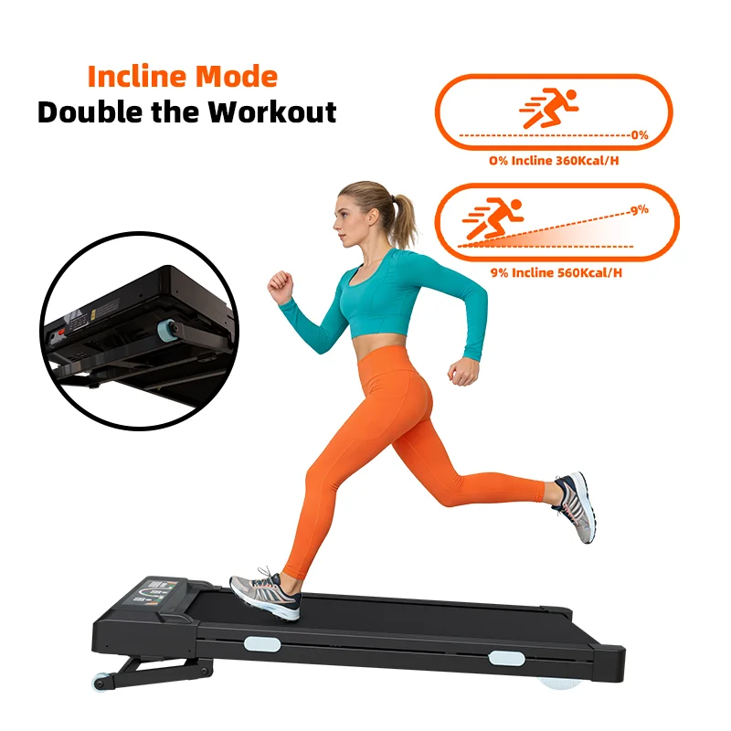 Slope Electric Walking Mat High Speed Walking Mat Sturdy Treadmill Indoor Fitness Machine Suitable for Office Use