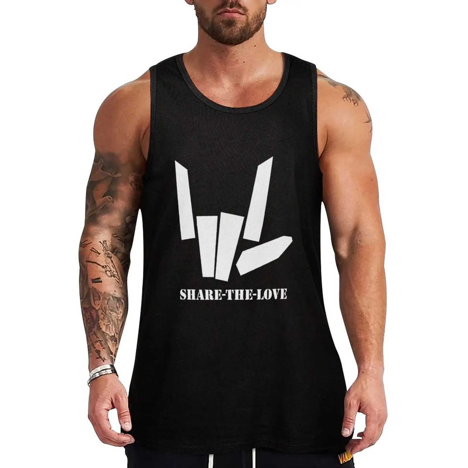 Share The Love Tank Top Industrial Work Tank Top Durable Sleeveless Top