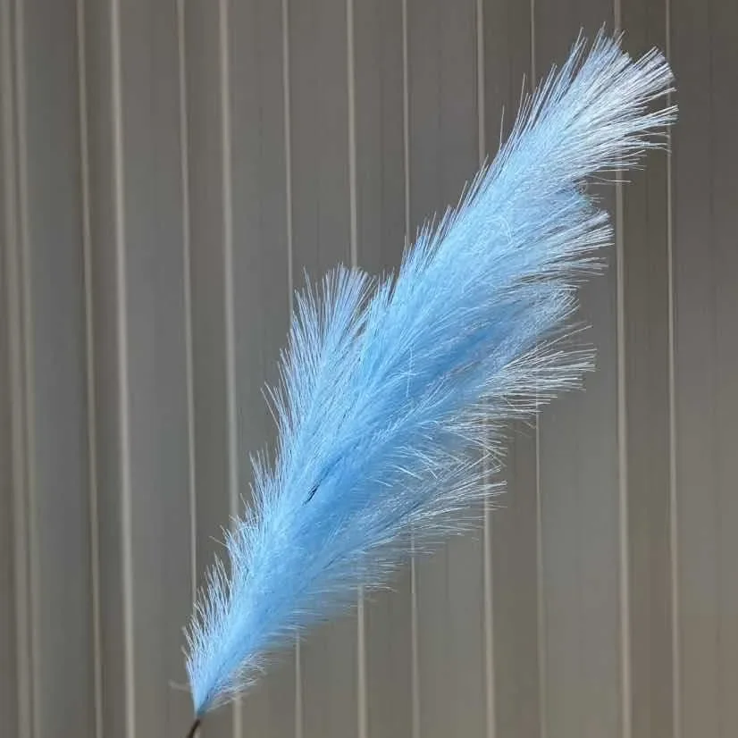 100 Stück 1M Simulations-Schilfrohrfeder Pampasgras Künstliche Blumen Hochzeit Weihnachten Schilfrohr Feuerwerk Ringelblume Dekorative Floristik – Detail 1
