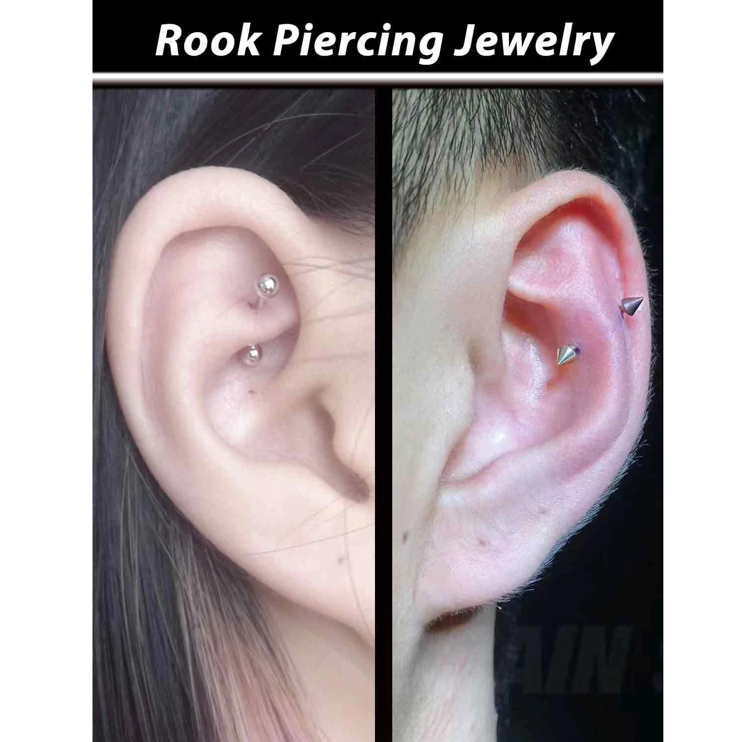 17pcs Set Titanium Internal Thread Curved Barbell Tiny Eyebrow Ring with Replace Accessories for Women Men Lip Belly Jewelry