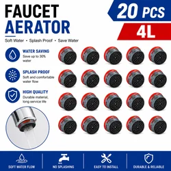 20 Pcs Wasserhahn Belüfter, Durchflussbegrenzer Ersatz Teile Einfügen Waschbecken Belüfter Becken Tap Filter-Tap Aerato Küche Zubehör