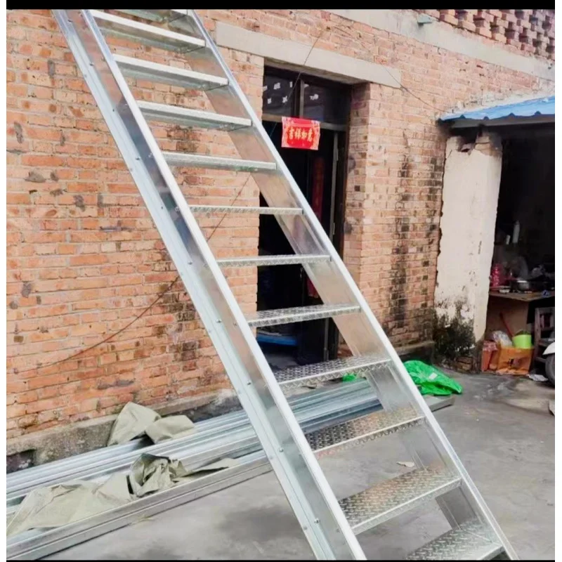 custom.Durable Stainless Steel Outdoor Steel Stairs Easy Installation Design Outdoor Use Metal Building Materials