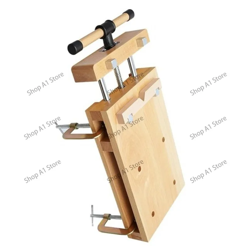 Portable Hardwood Workbench Top, Woodworking Vise, Work Table with Clamping & G-Clamp Fixtures