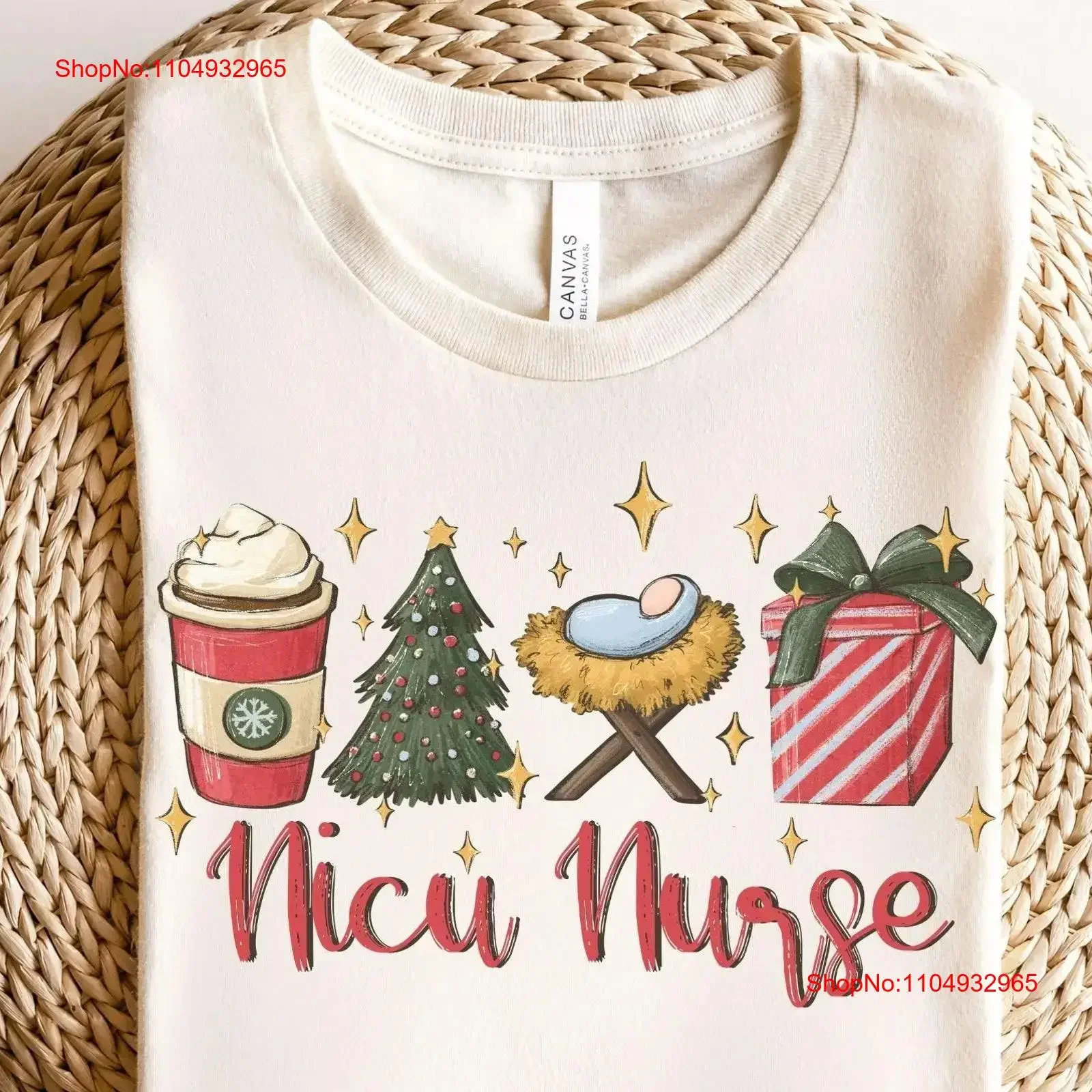 

NICU Nurse Christmas T Shirt Retro Hospital Xmas Party Neonatal ICU Crew for vintage Washed graphic Versatile Stretched