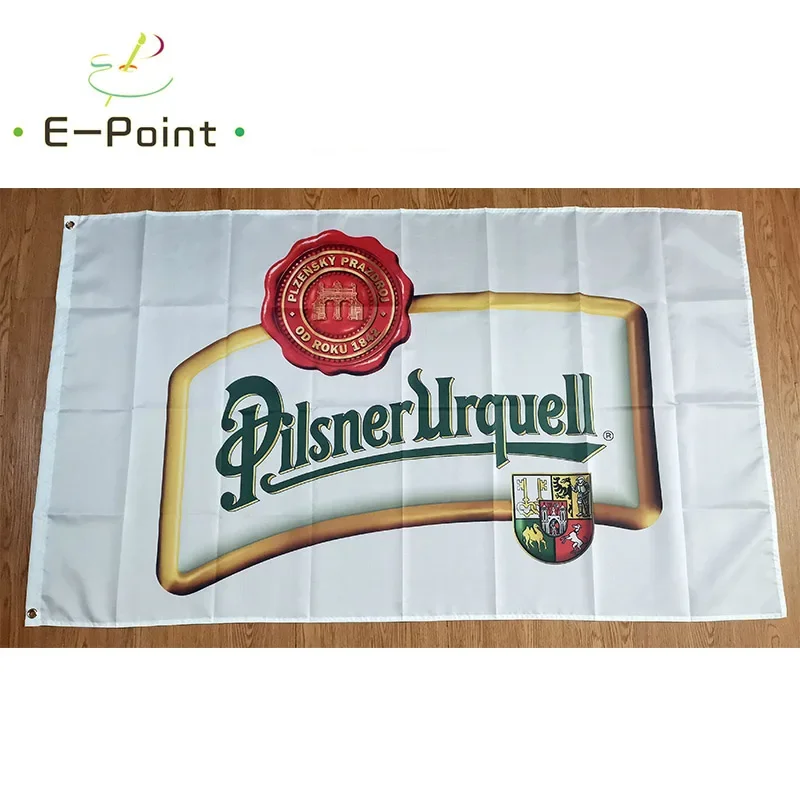 

Pilsner Urquell Beer Flag 3ft*5ft (90*150cm) Size Christmas Decorations for Home Flag Banner Indoor Outdoor Decor BER39