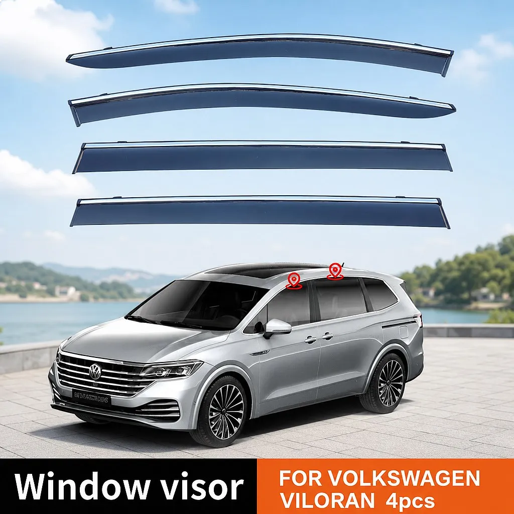 

4pcs/6Pcs For VW Viloran 2020+ Car Window Visor Rain Sun Shade Side Shield Auto Accessories