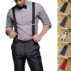 Tirantes elásticos ajustables para hombres Y mujeres, tirantes negros, correa de hombro con Clip en Y, pantalones de tirantes femeninos casuales sólidos para adultos, nuevo