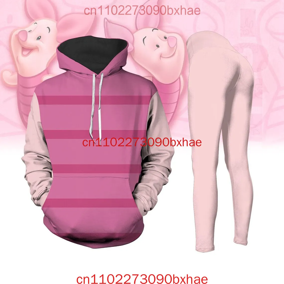 

Personalized Piglet Women's Hoodie And Legging Set Magic Kingdom Shirt Disney Trip Tee Costume Birthday Gift