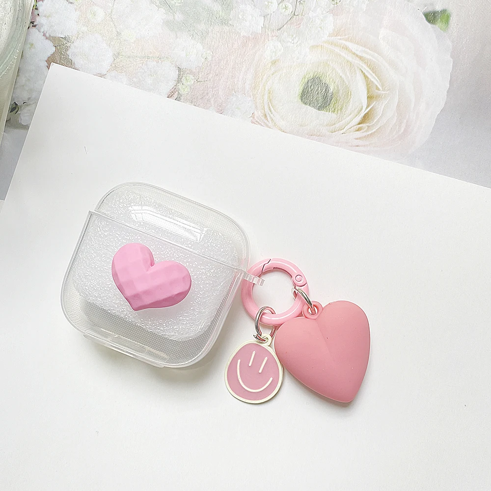 For FIIL CC2 T1 XS/PRO /CC PRO /T1 Lite /CG PRO /CC NANO Earphone Case High Quality Transparent Cute Love TPU Silicone Cover