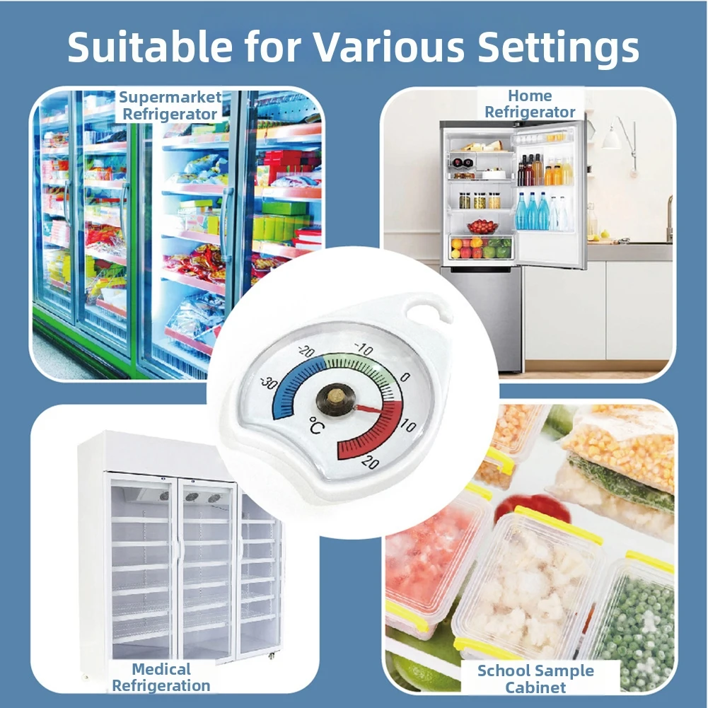 For Kitchen Fridge Thermometer Efficient-fridge-thermometer Temperature Monitor -30 To 20 C Range Plastic Material