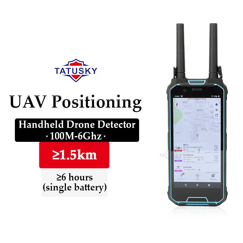 Handheld Detection And Positioning Equipment FPV Detector 100-6000mhz Pilot Tracking With Passive Detection