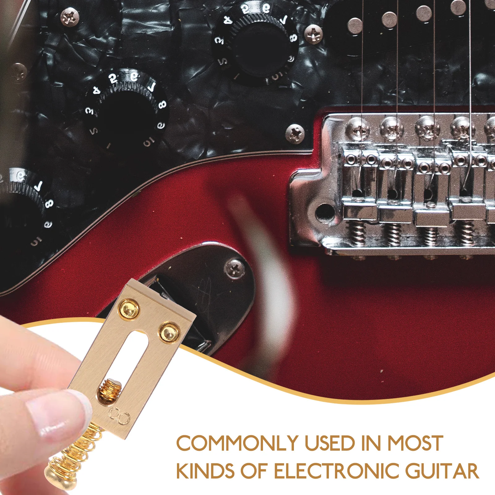 

Electric Guitar Bridge Guitars Tremolo Saddle Parts Roller Saddles Brass Copper
