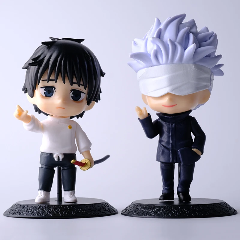 12 pz/set Q versione Jujutsu Kaisen Itadori Yuji Okkotsu Yuta Geto Suguru Satoru Gojo PVC Figure Toys Anime Kawaii Model Dolls