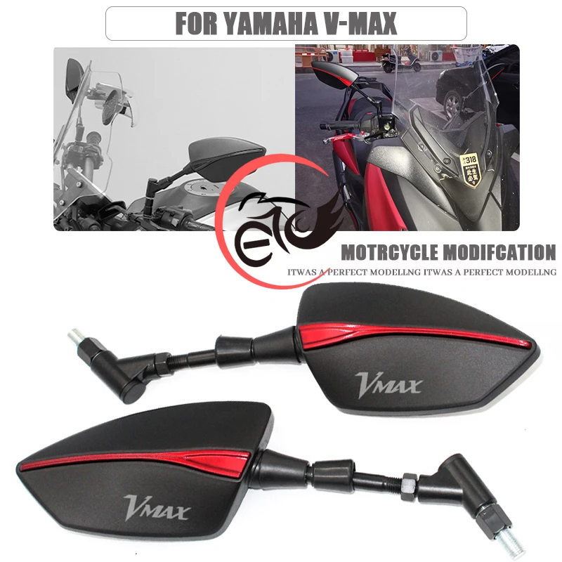 

VMAX-espejo retrovisor para motocicleta, accesorio para YAMAHA V-MAX V MAX 1200 1700, Scooter, e-bike, 8mm, 10mm