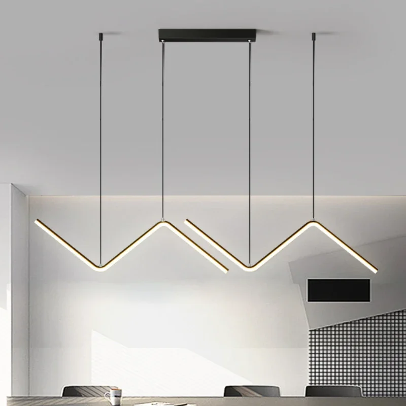 

Nordic Restaurant Pendant Light, Modern and Minimalist Lines, Dining Table, Kitchen, Bar Counter, LED Pendant Light