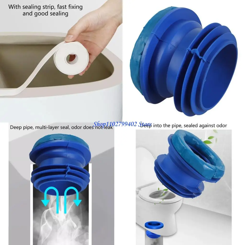 

547F Toilet Bowl Gasket Flange Rings Toilet Spill Sealing Rings Floor Outlet Drain Pipe Flange Rings Easy Installation