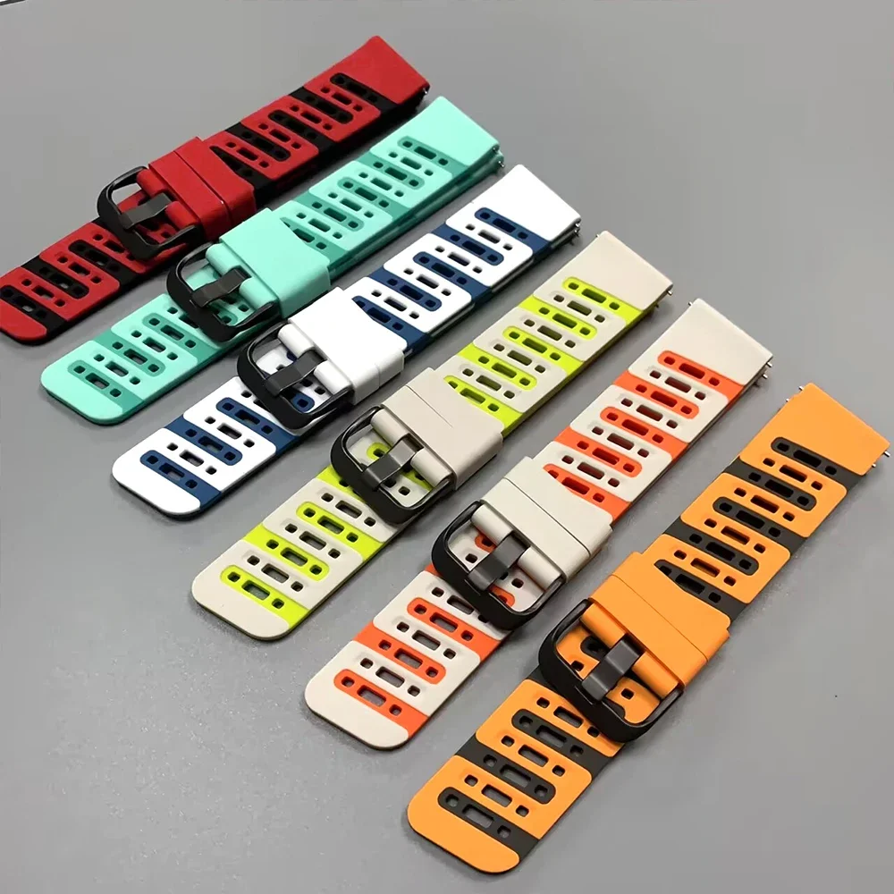 22mm Silicone Sport Strap for Amazfit Balance 3 2/Active Max/Bip 6 5/Bip Max Cheetah 2 Ultra 48mm Replacement Bracelet Watchband