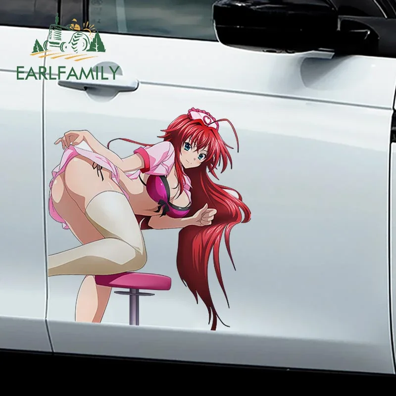 EARLFAMILY 43cm x 39.44cm For Sexy Rias Gremory Anime Ass Car Stickers NSFW Car Accessories Decal Personality Windows Graphics