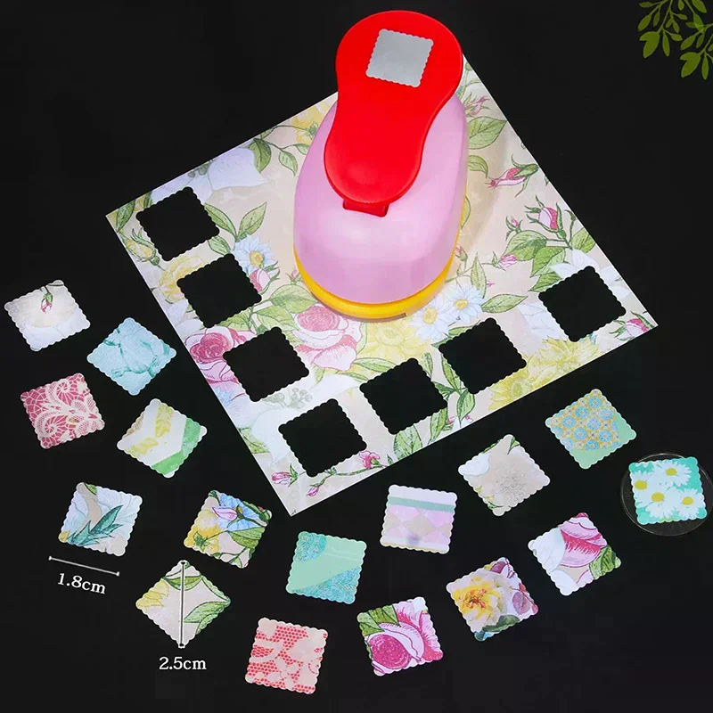 Stamp Border Stamp Shape Craft Punch Embossing Machine Round / Square Hole Punch Toothed Puncher Embosser DIY Tool