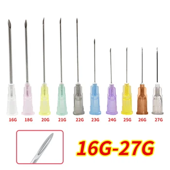 30 Stuks Puntige Doseernaalden Roestvrijstalen Injectienaalden Transparante Spuit Bajonetnaalden Met Transparante Doppen