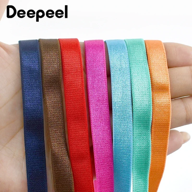 5/10/20M Deepeel 10mm Soft Nylon Elastic Band Underwear Bra Strap Belt Strench Pants Belts Hair Rubber Bands Sewing Accessories