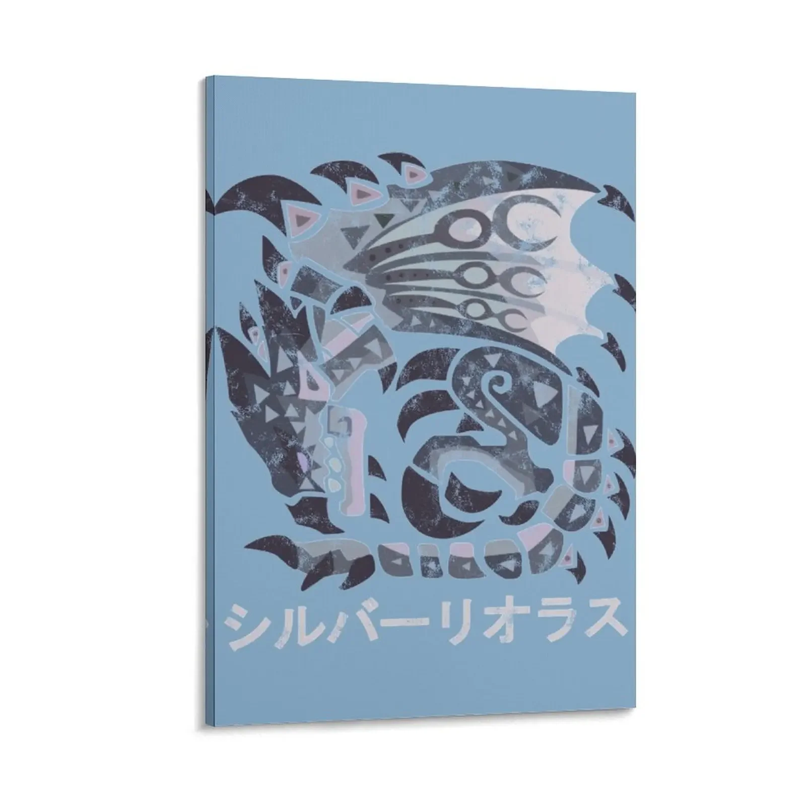 

Monster Hunter World Iceborne Silver Rathalos Kanji Canvas Painting Paintings on the wall bedrooms decor modern home decoration