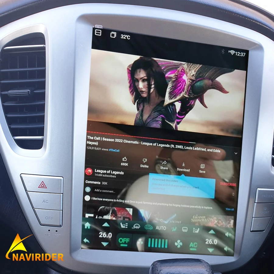 

12.1" Android 13 Tesla Screen Stereo For TOYOTA KLUGER V 10.2003 Restyling Highlander 2005 GPS CarPlay Multimedia Video Player