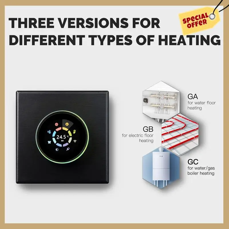 واي فاي المنزل الذكي التدفئة مقبض أداة تحكم في درجة الحرارة بالترموستات صالح للمياه الغاز المرجل التدفئة الكهربائية GA حرارة المياه