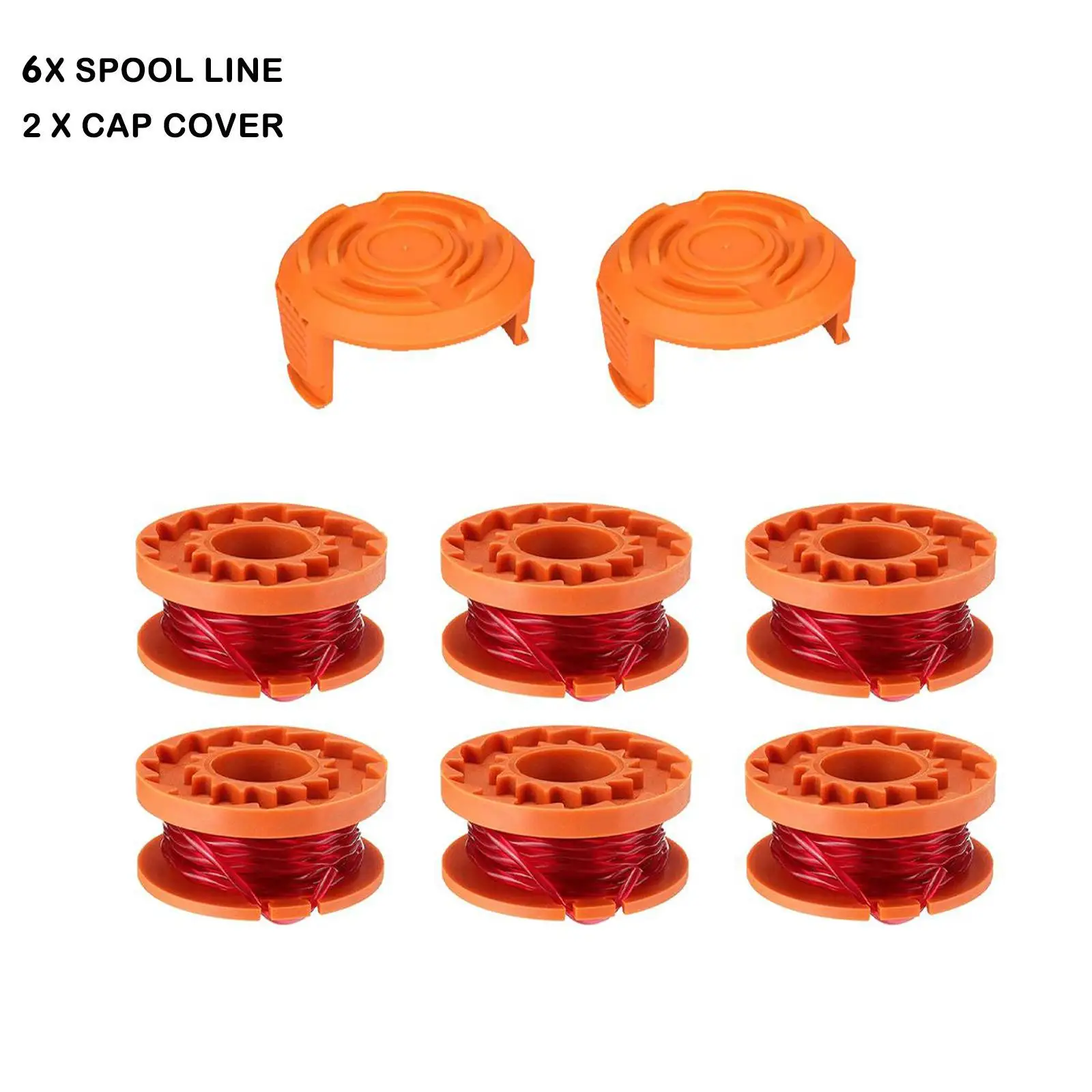 Mower Accessories Spool Trimmer Spool Cutting Rope And Cutting Line WA0010 Replacement Grass Trimmer Line Spool Set For Worx image 3