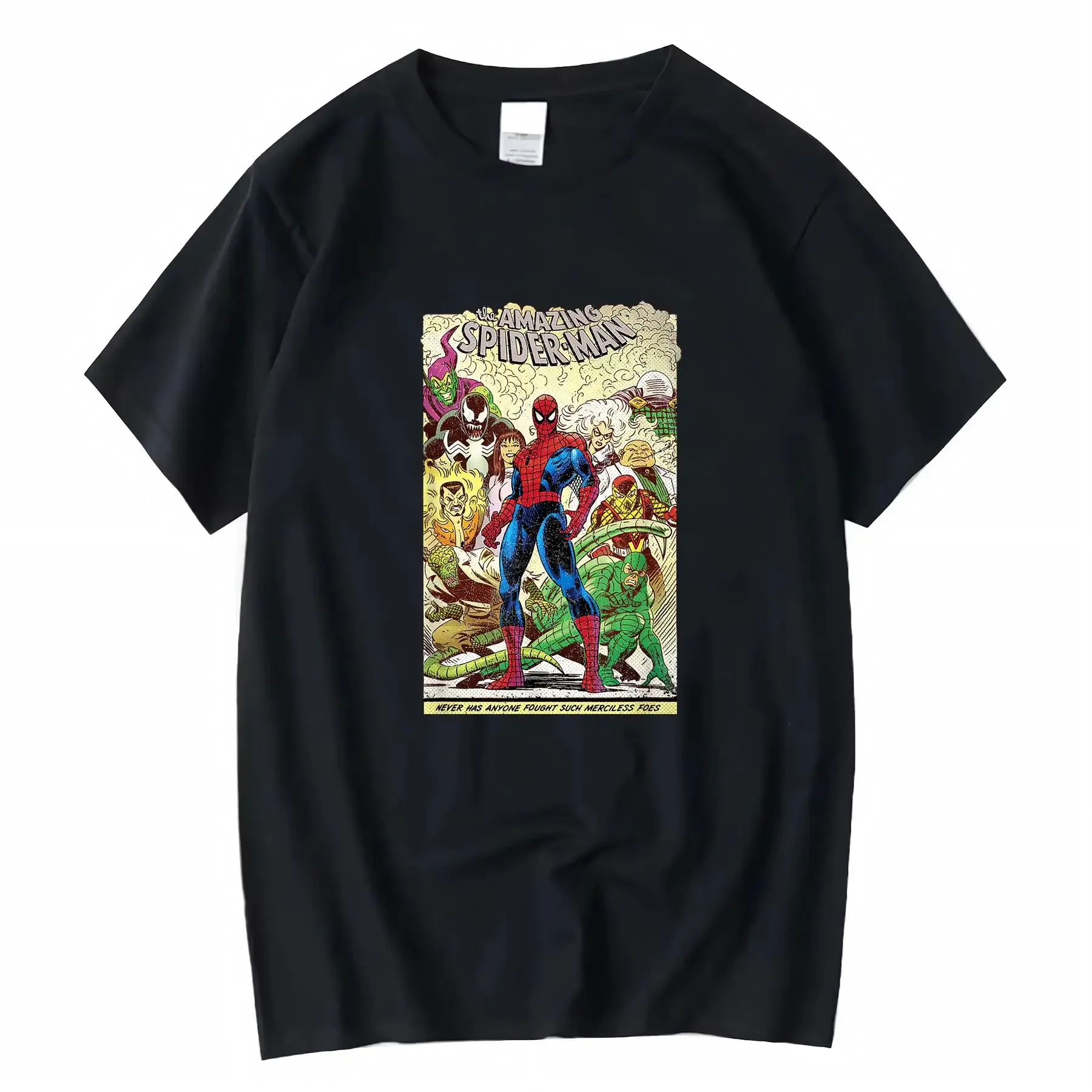 

Винтажная футболка с круглым вырезом Marvel The Amazing Spider Man для женщин, одинаковые семейные футболки Disneyland WDW Epcot Theme Park унисекс