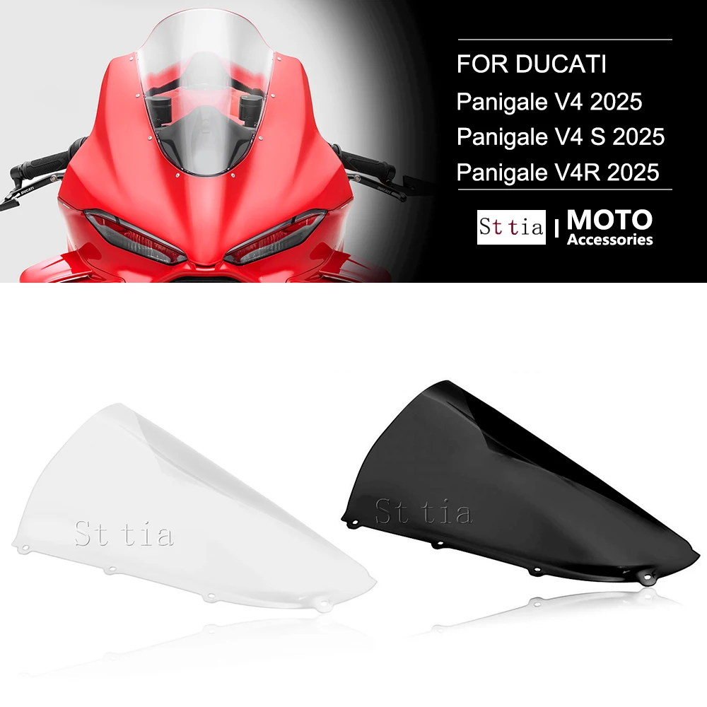 

For Ducati Panigale V4 V4S V4R 2025 New Motorcycle Windshield Windscreen Screen Protector Fairing Deflector Wind Deflector