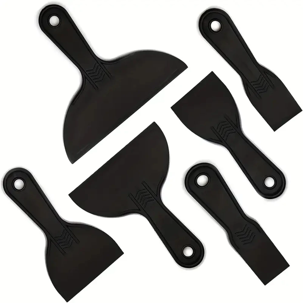

6pcs/Set Durable Plastic Scrapers 6-Pack Wall Spackle Putty Knife For Wallpaper Removal, Plastering, GJ0070