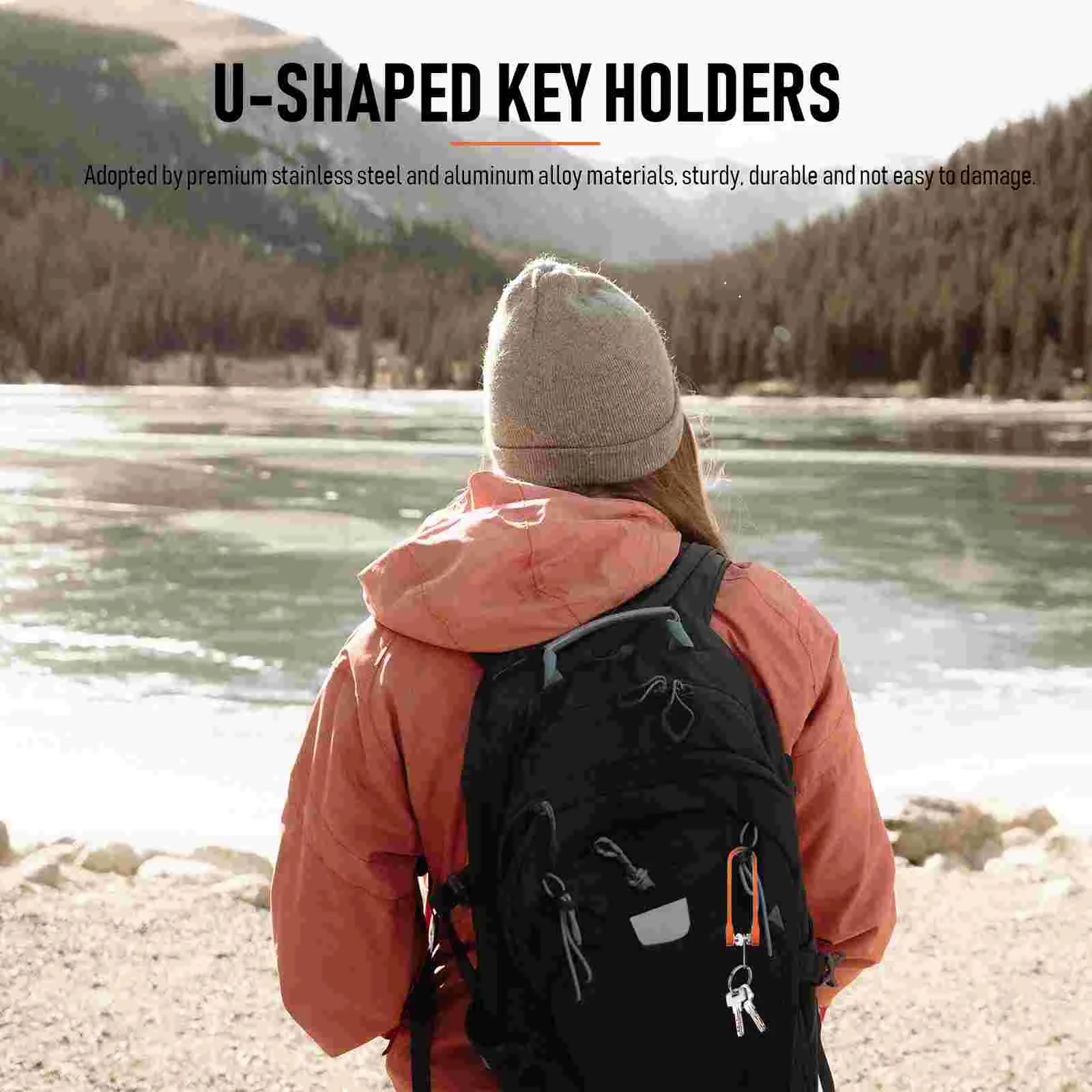 U-shaped Key Holder Carabiner Keys Organizing Tool Clamp Outdoor Clip for Aluminum Alloy Accessory Man Sturdy