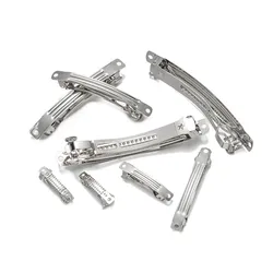 10pcs Metal French Barrette Hair Clip Snap Hairpin Base Setting For DIY Bow Ponytail Holder Jewelry Making Supplies Accessories